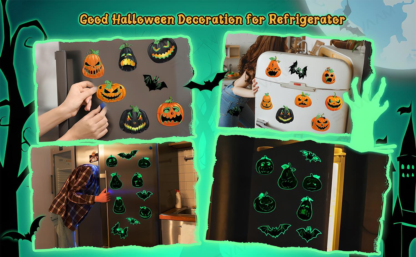 Halloween Car Magnetic Luminous Stickers(18PCS) - Fits All Cars