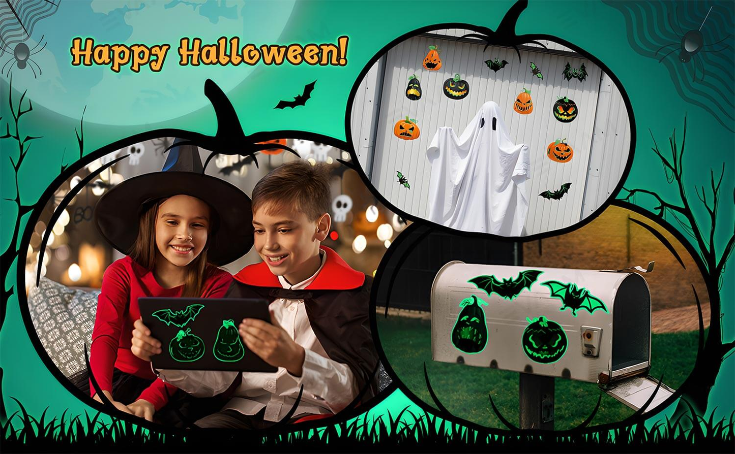 Halloween Car Magnetic Luminous Stickers(18PCS) - Fits All Cars