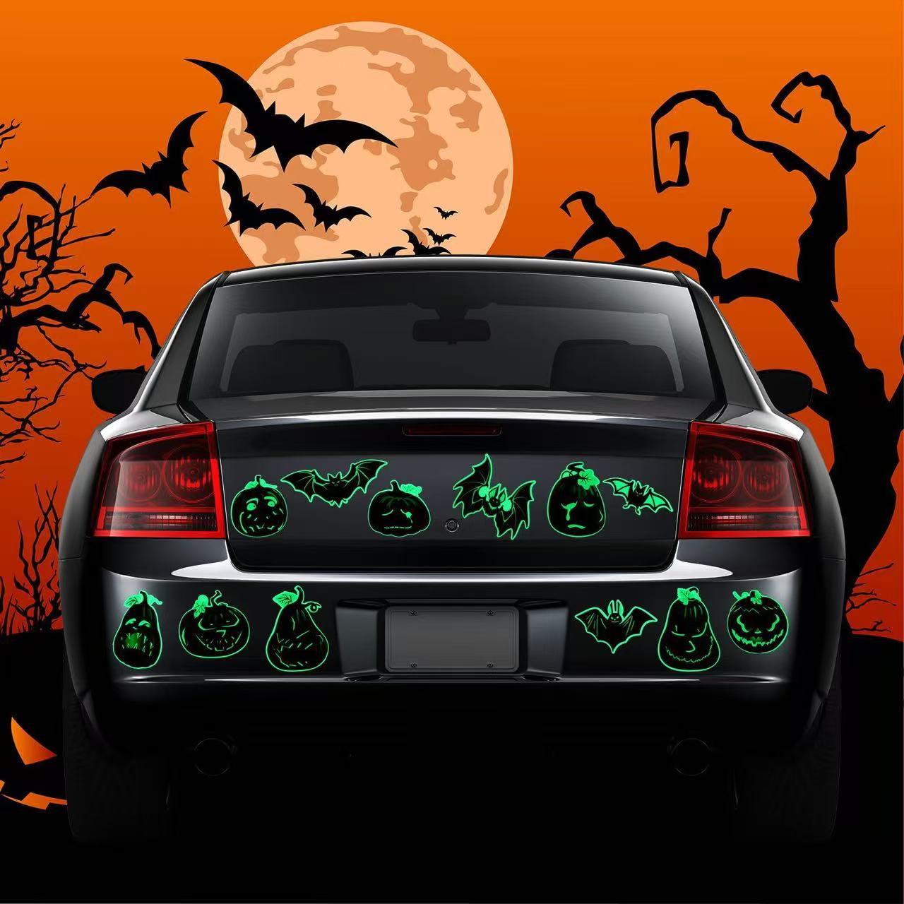 Halloween Car Magnetic Luminous Stickers(18PCS) - Fits All Cars