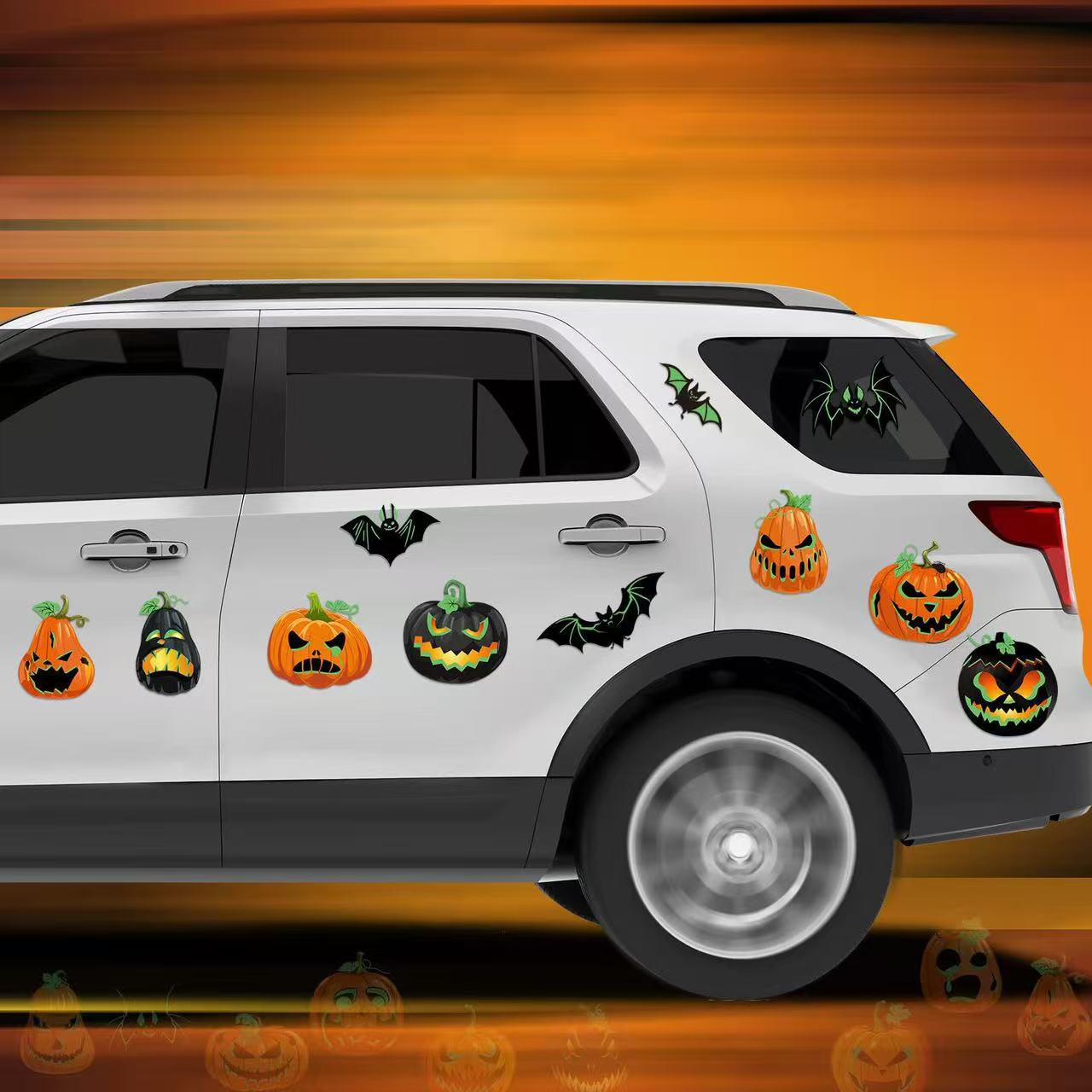 Halloween Car Magnetic Luminous Stickers(18PCS) - Fits All Cars