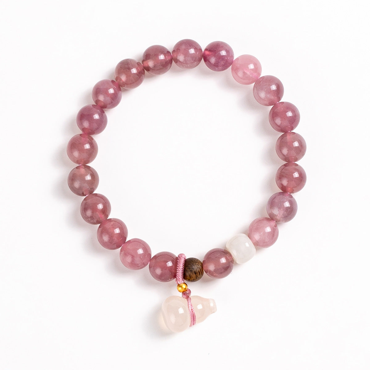 Blush Harmony Crystal Bracelet with Calabash Charm