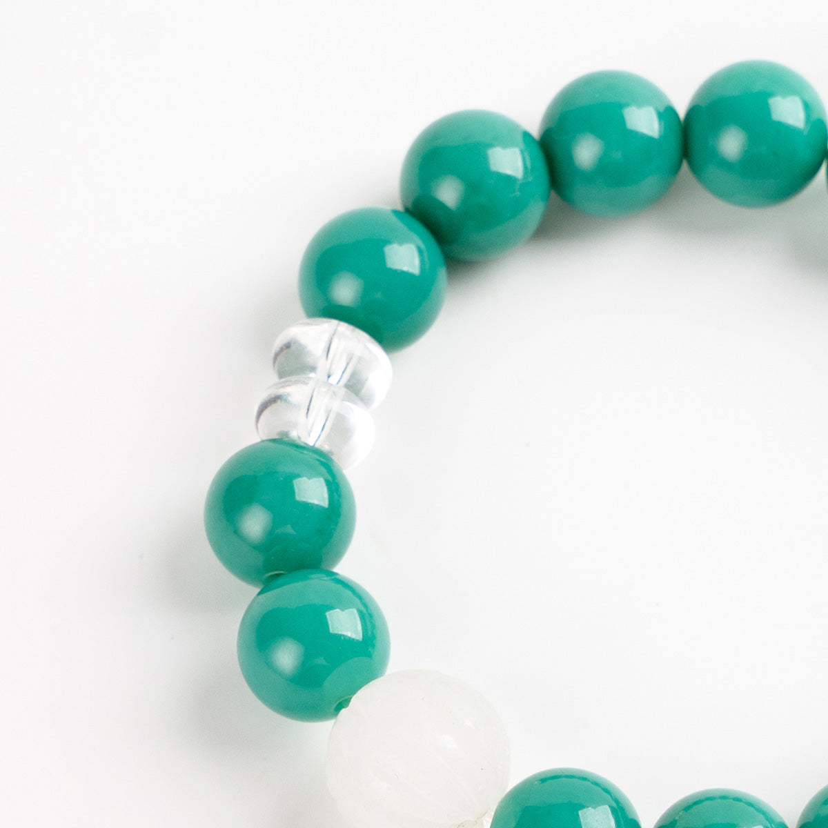 Turquoise Agate & White Jade Bracelet for Protection