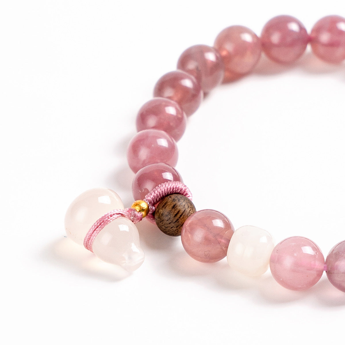 Blush Harmony Crystal Bracelet with Calabash Charm