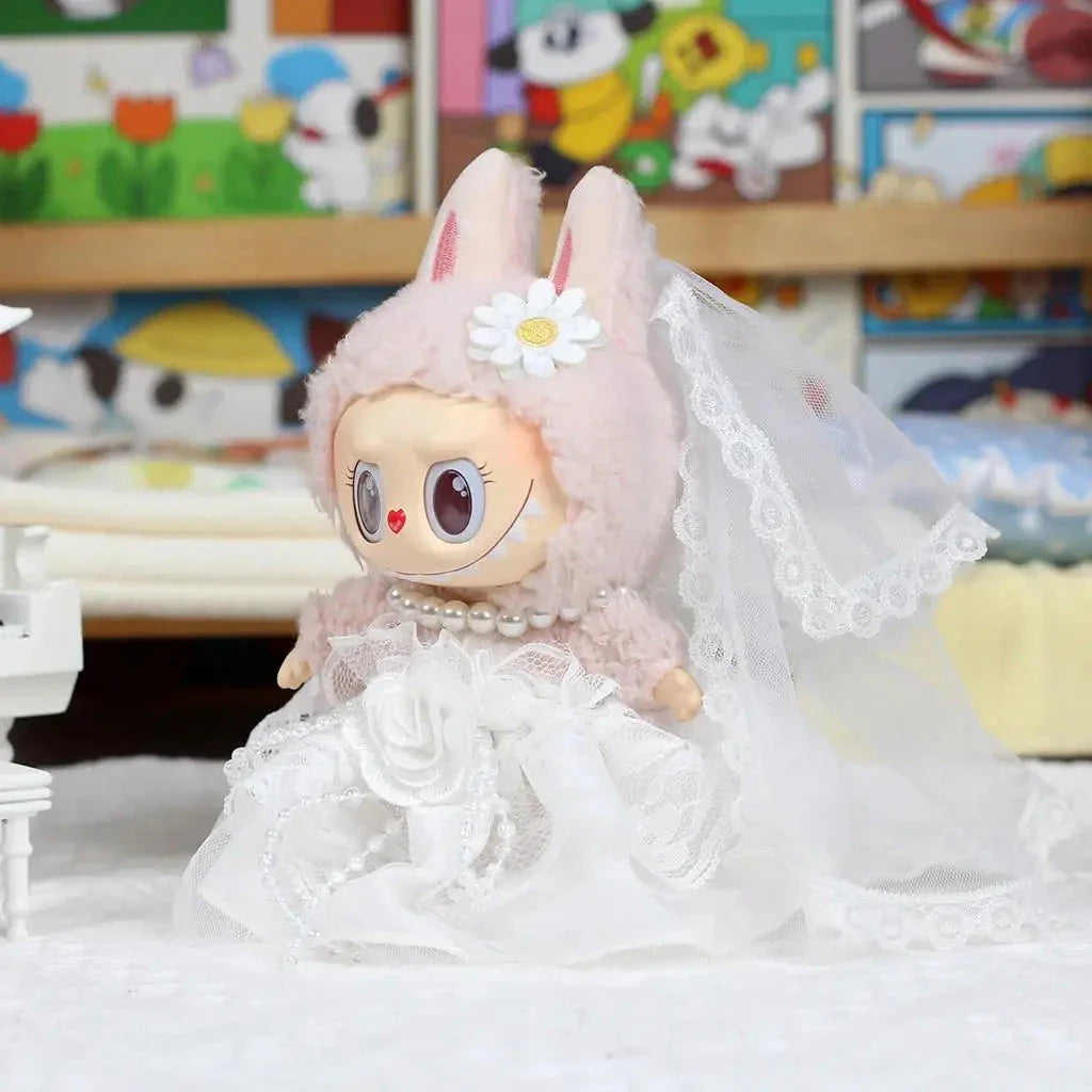Handmade Wedding Marriage Couple Labubu Outfit