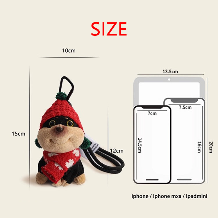 Adorable Bee Puppy Plush Backpack Charm Keychain
