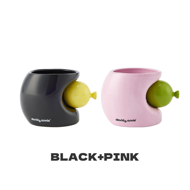 Unique Balloon Coffee Cup - High-Design Color-Blocked Ceramic Couple Mugs