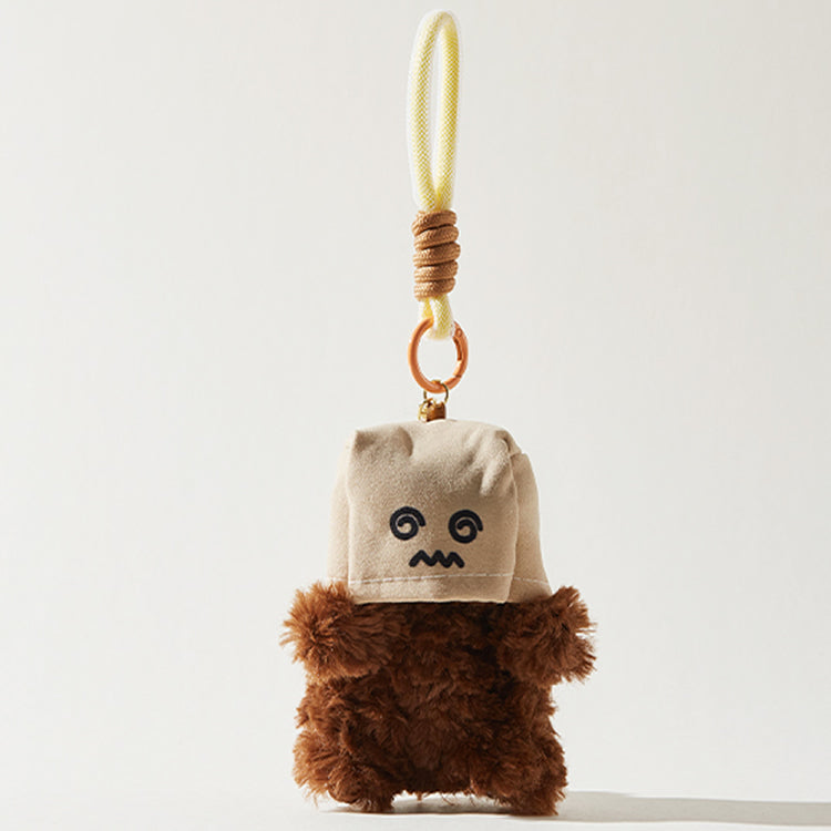 Cartoon Shy Westie Plush Keychain Funny Bracelet