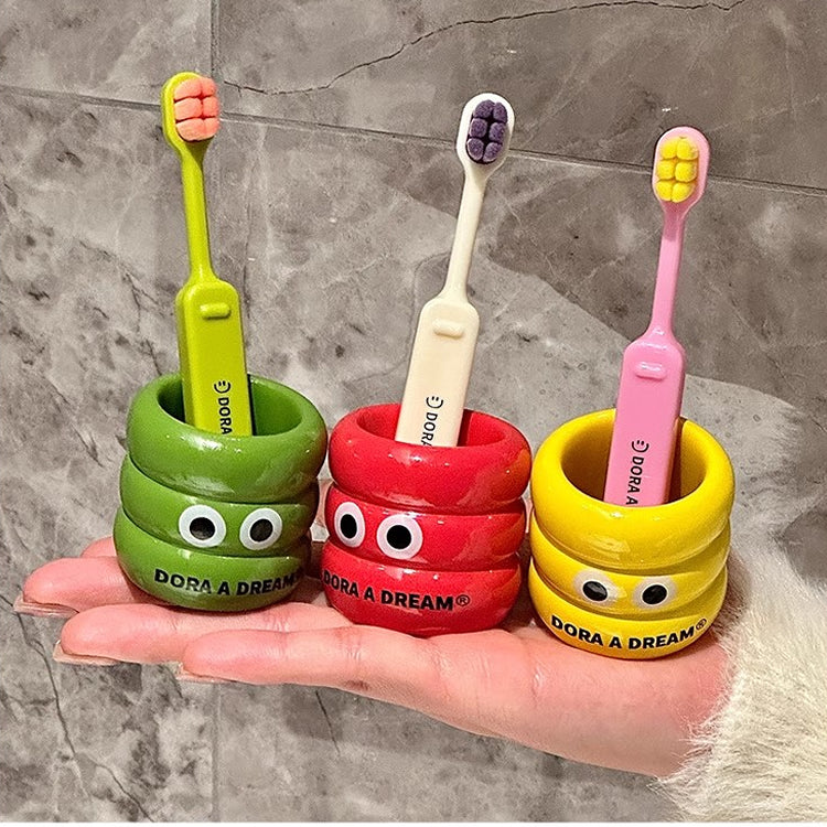 Donut Toothbrush Organizer & Base Storage Rack