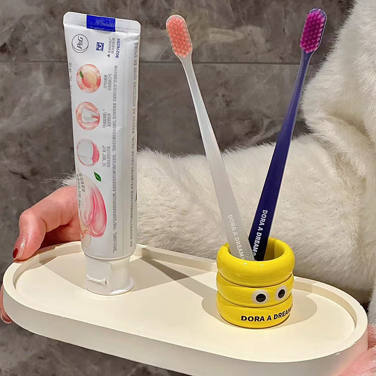 Donut Toothbrush Organizer & Base Storage Rack