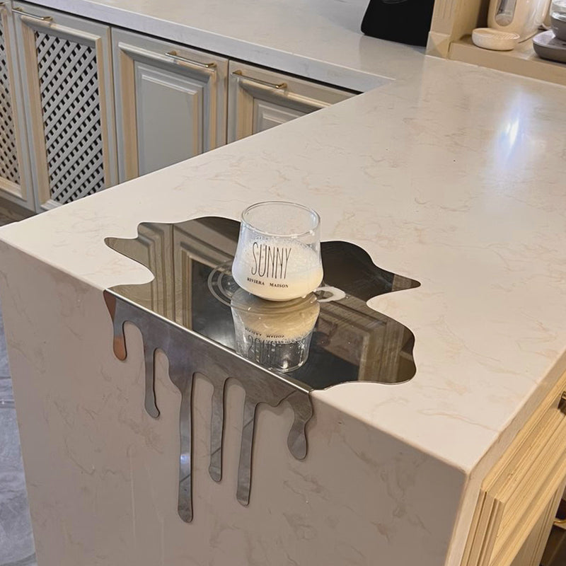 Luxury Stainless Steel Drop - shaped Ornament for Living Room, Dining Table & Bar Decoration