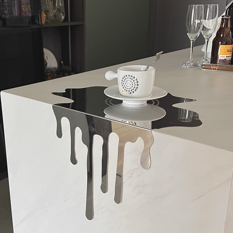Luxury Stainless Steel Drop - shaped Ornament for Living Room, Dining Table & Bar Decoration