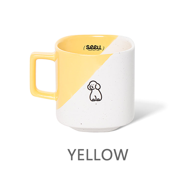 Oreo Color - Blocked Puppy Mug, 330ml Ceramic Coffee Cup