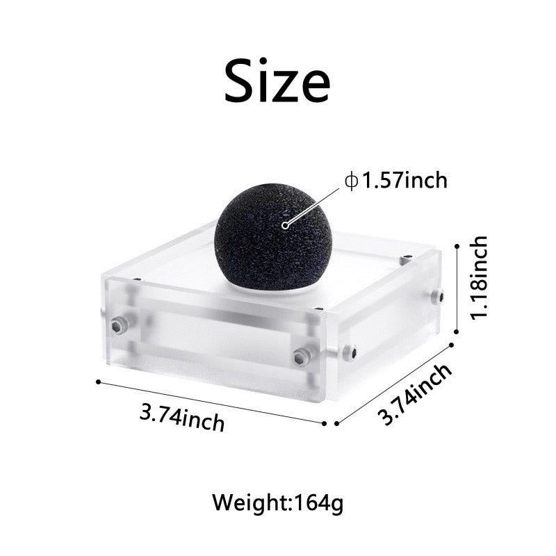 Modern Square Acrylic Aroma Diffuser Holder with Black Volcanic Stone - Reusable Scented Home Decor for Living Room, Dining Table, Study Desk