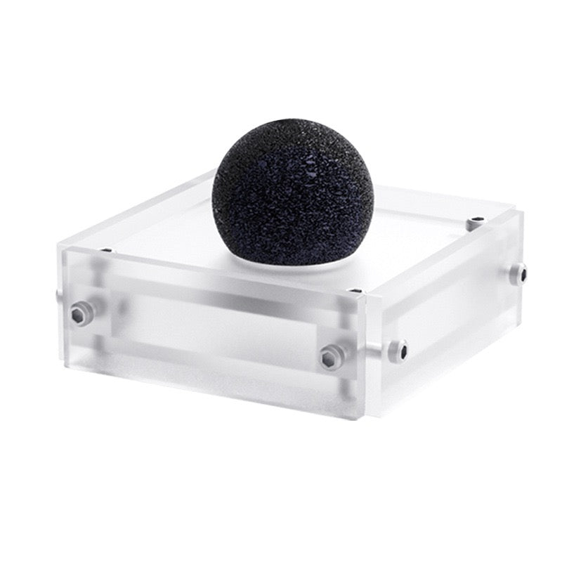 Modern Square Acrylic Aroma Diffuser Holder with Black Volcanic Stone - Reusable Scented Home Decor for Living Room, Dining Table, Study Desk
