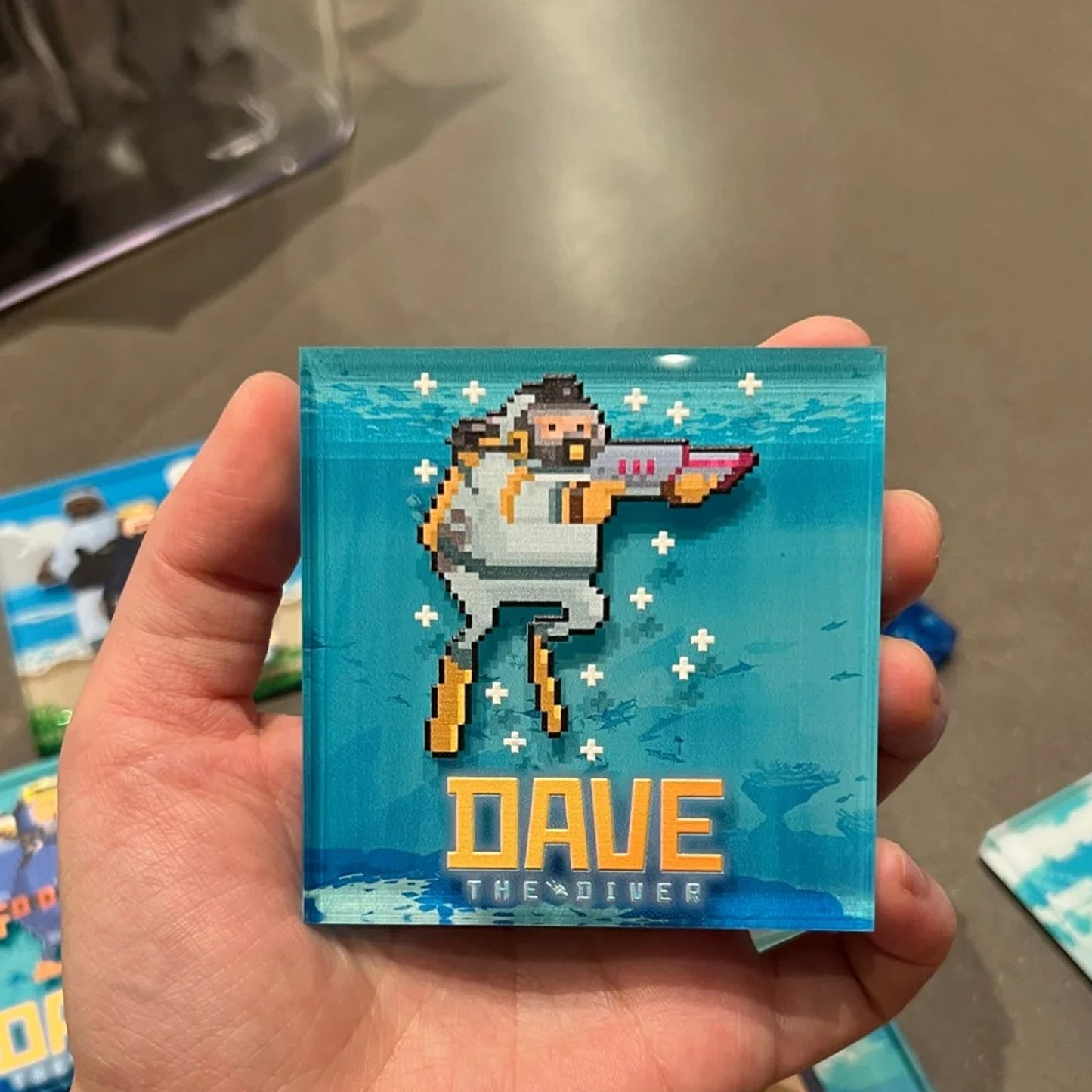 DAVE THE DIVER Acrylic Fridge Magnet Set - 3D Relief Collectible for Fans