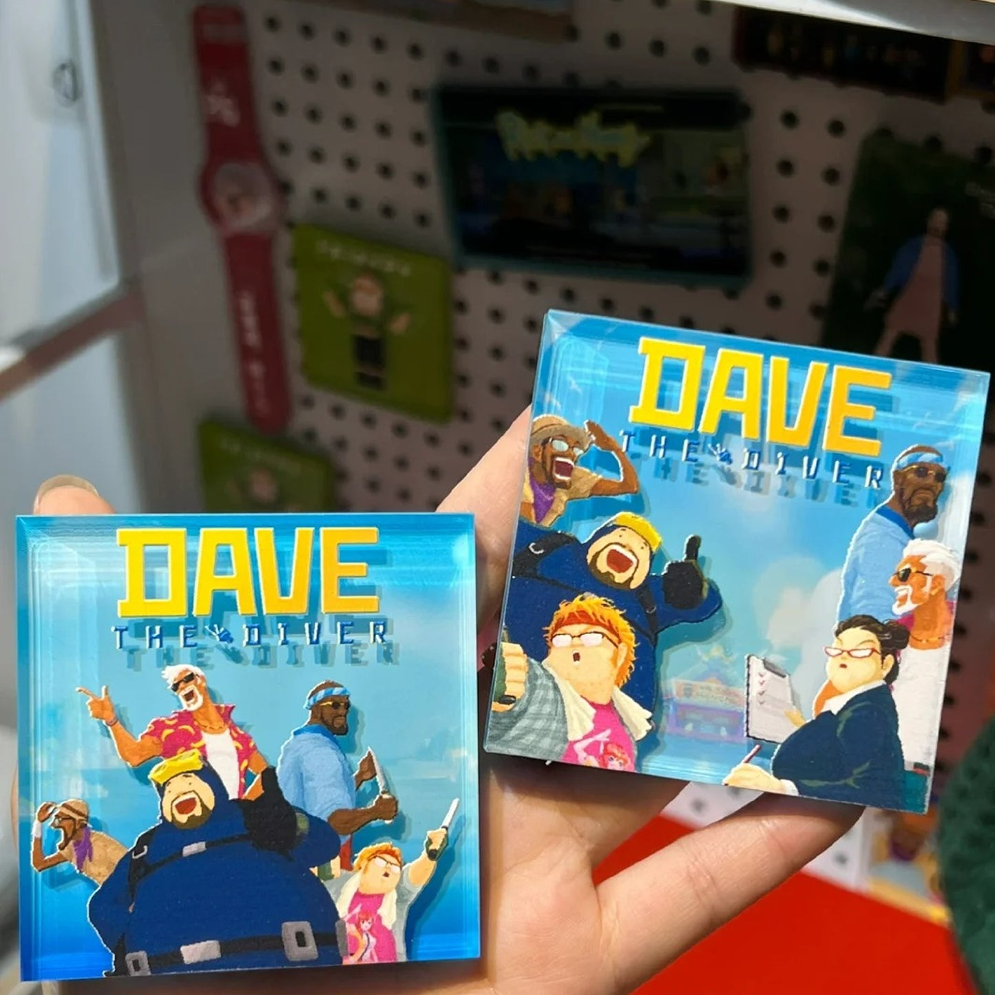 DAVE THE DIVER Acrylic Fridge Magnet Set - 3D Relief Collectible for Fans