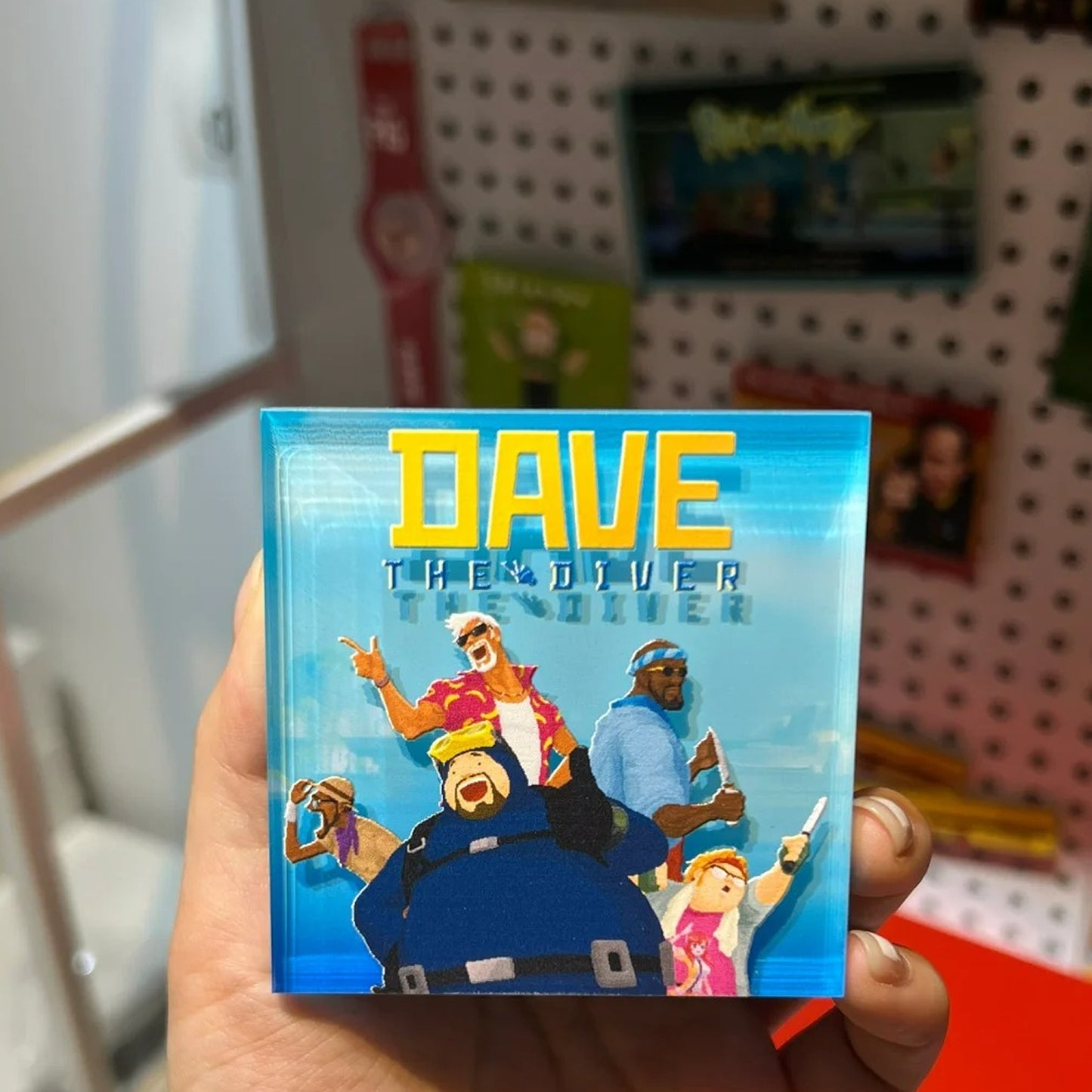 DAVE THE DIVER Acrylic Fridge Magnet Set - 3D Relief Collectible for Fans