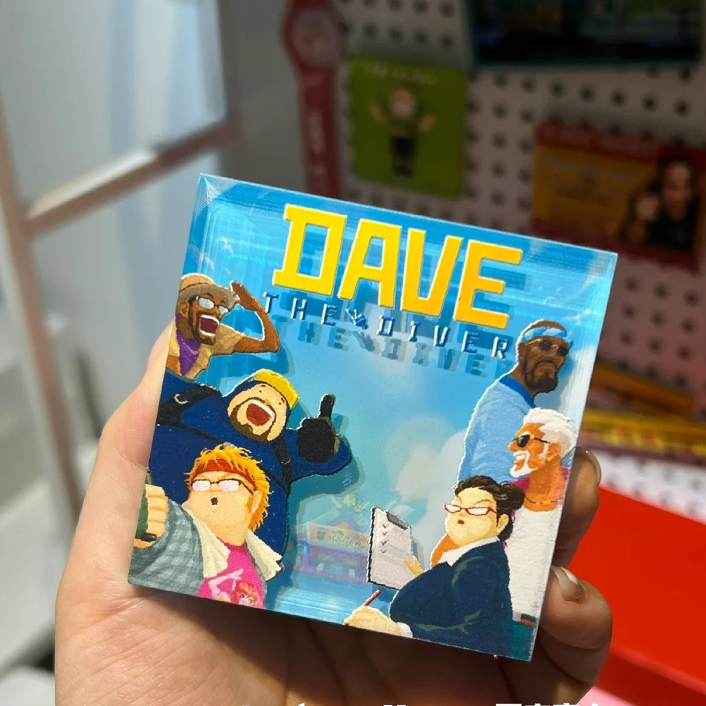 DAVE THE DIVER Acrylic Fridge Magnet Set - 3D Relief Collectible for Fans