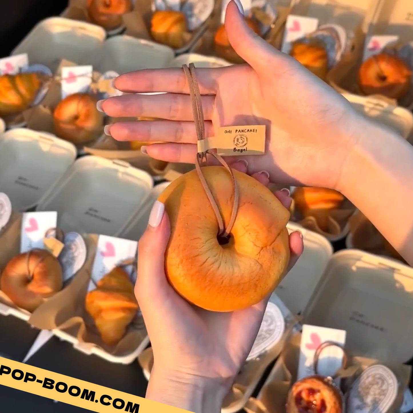 Handmade Bread Stress Relief Charm| Croissant/Bagel/EGG TART Car Hanging Decor | Universal Squishy Keychain for Door/Bag