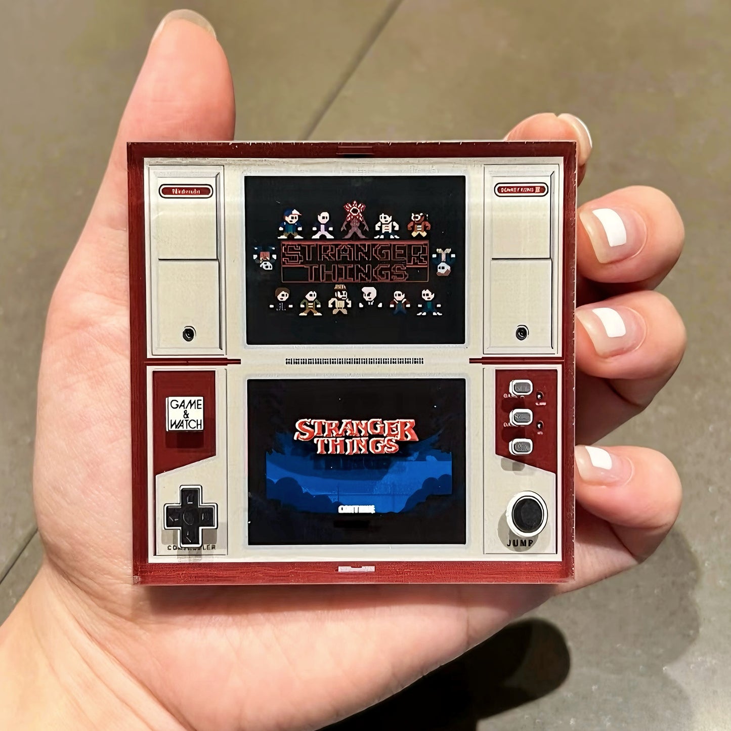 Stranger Things Retro Handheld Game Console 3D Fridge Magnet - 80s Nostalgic Deco