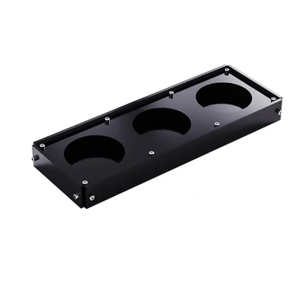 Non-Slip Acrylic Coaster & Cup Holder | Heat-Resistant for Coffee & Tea | Frosted Clear/Black | Recessed Design
