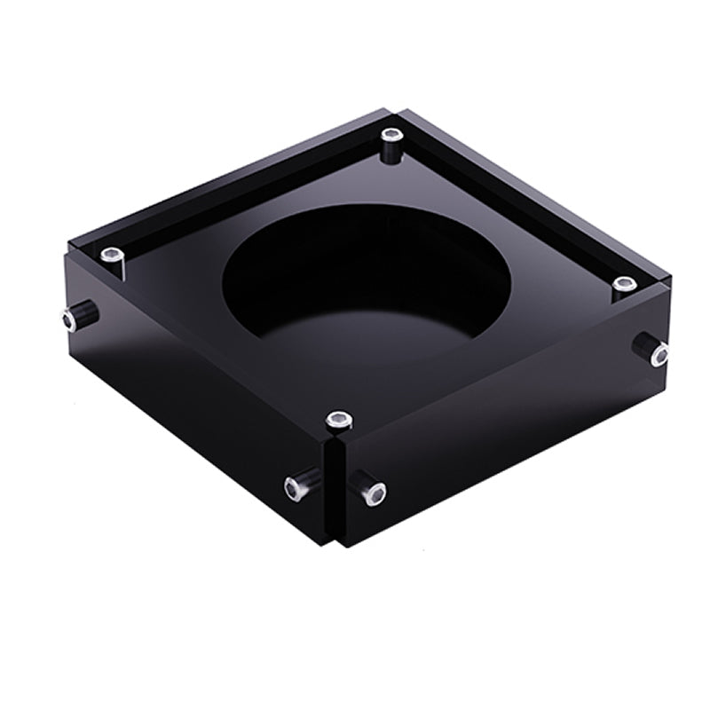 Non-Slip Acrylic Coaster & Cup Holder | Heat-Resistant for Coffee & Tea | Frosted Clear/Black | Recessed Design