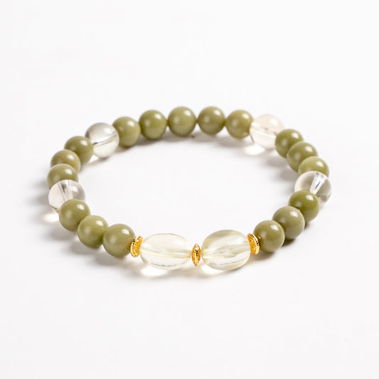 Citrine & Avocado Alashan Energy Bracelet