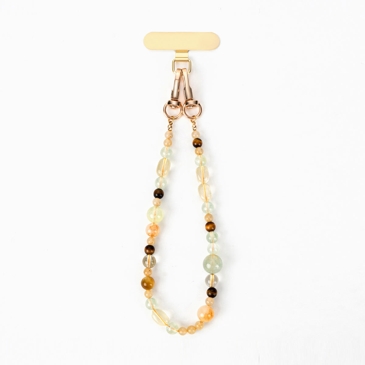 Golden Harmony Crystal Phone Charm