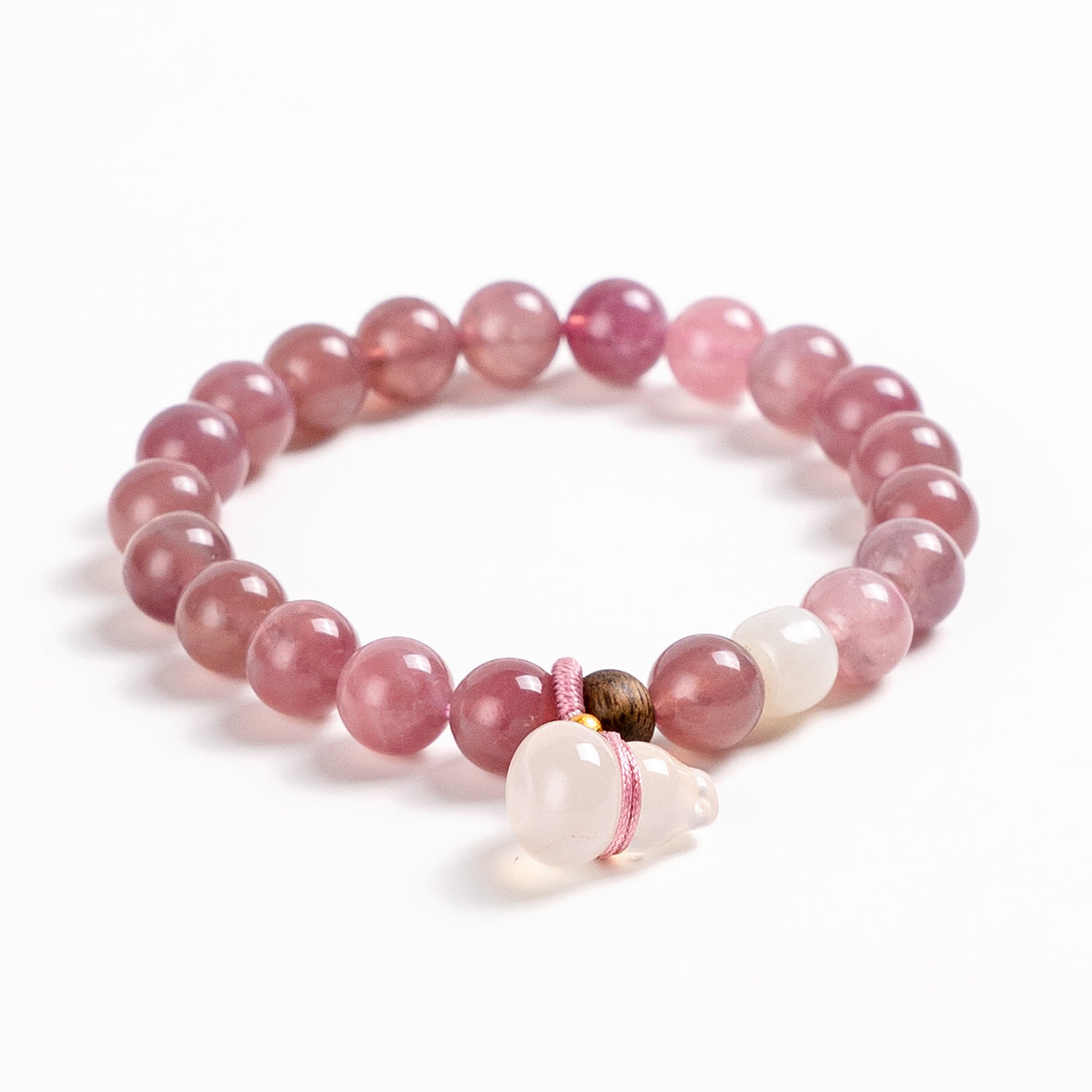 Blush Harmony Crystal Bracelet with Calabash Charm