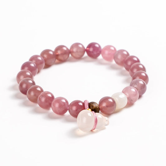 Blush Harmony Crystal Bracelet with Calabash Charm
