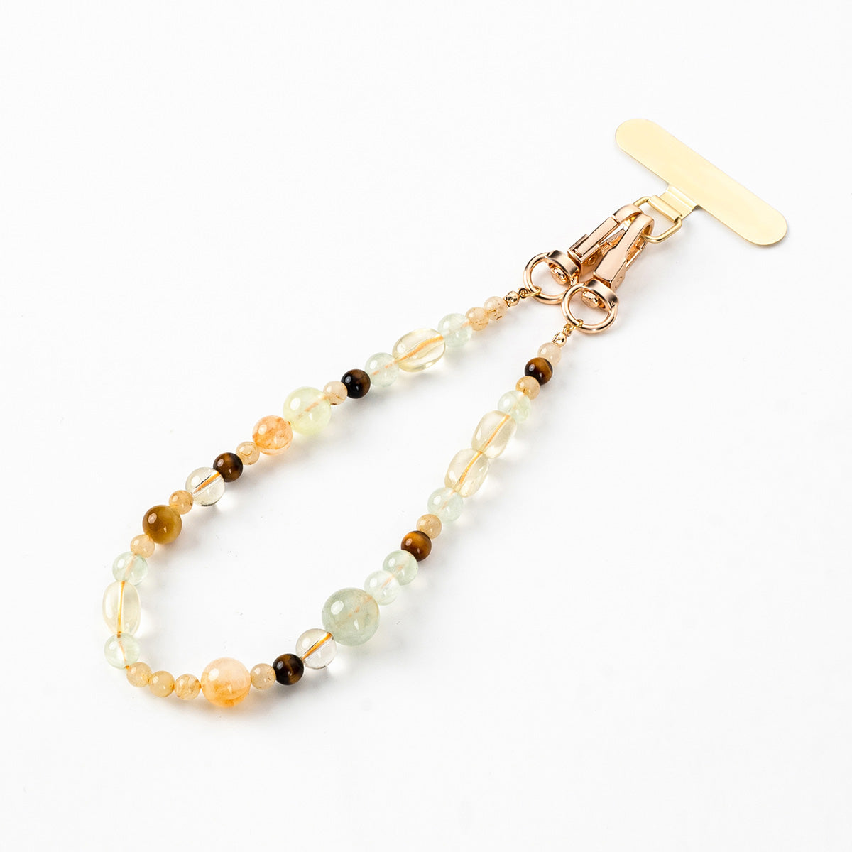 Golden Harmony Crystal Phone Charm