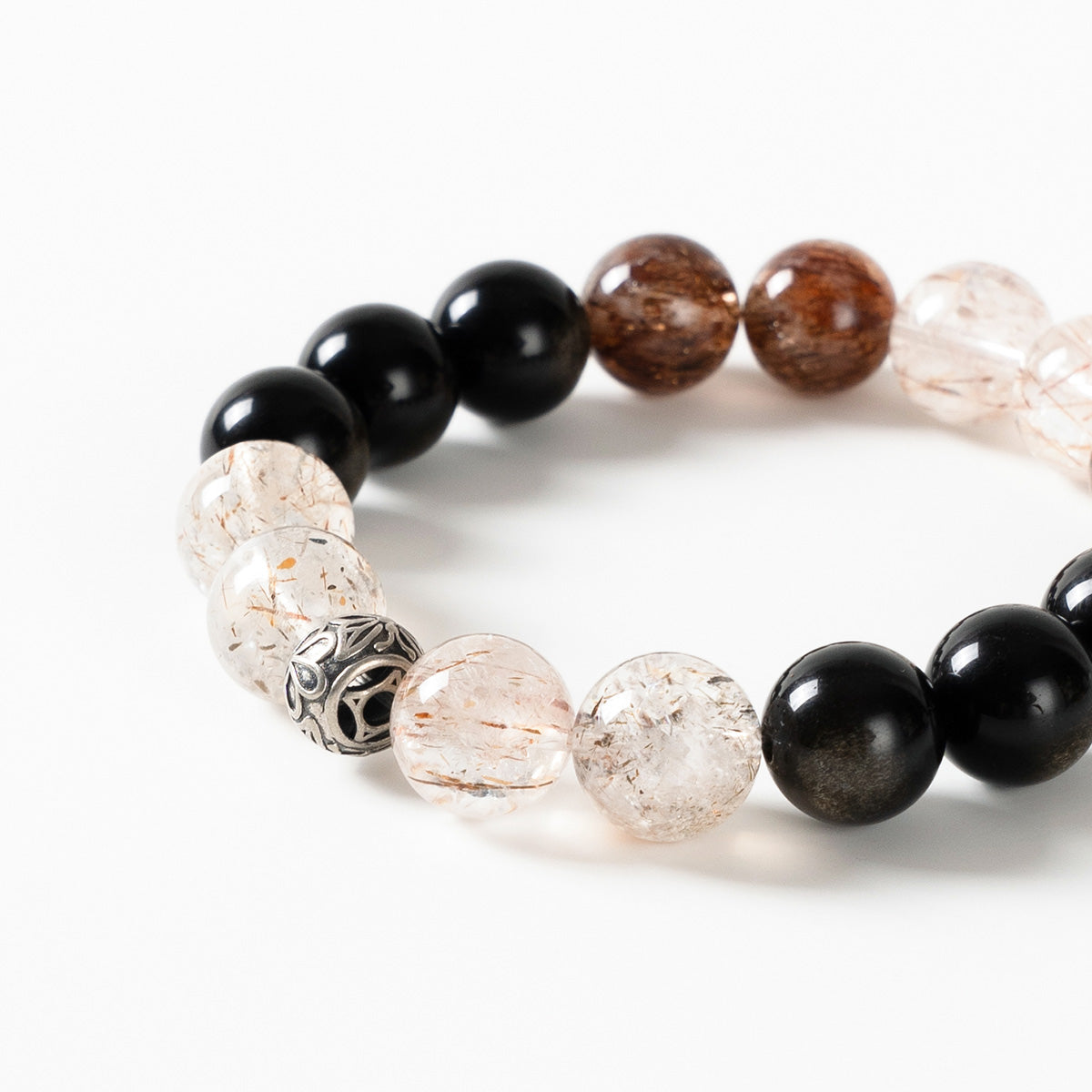 Black Obsidian Harmony Shield Crystal Bracelet