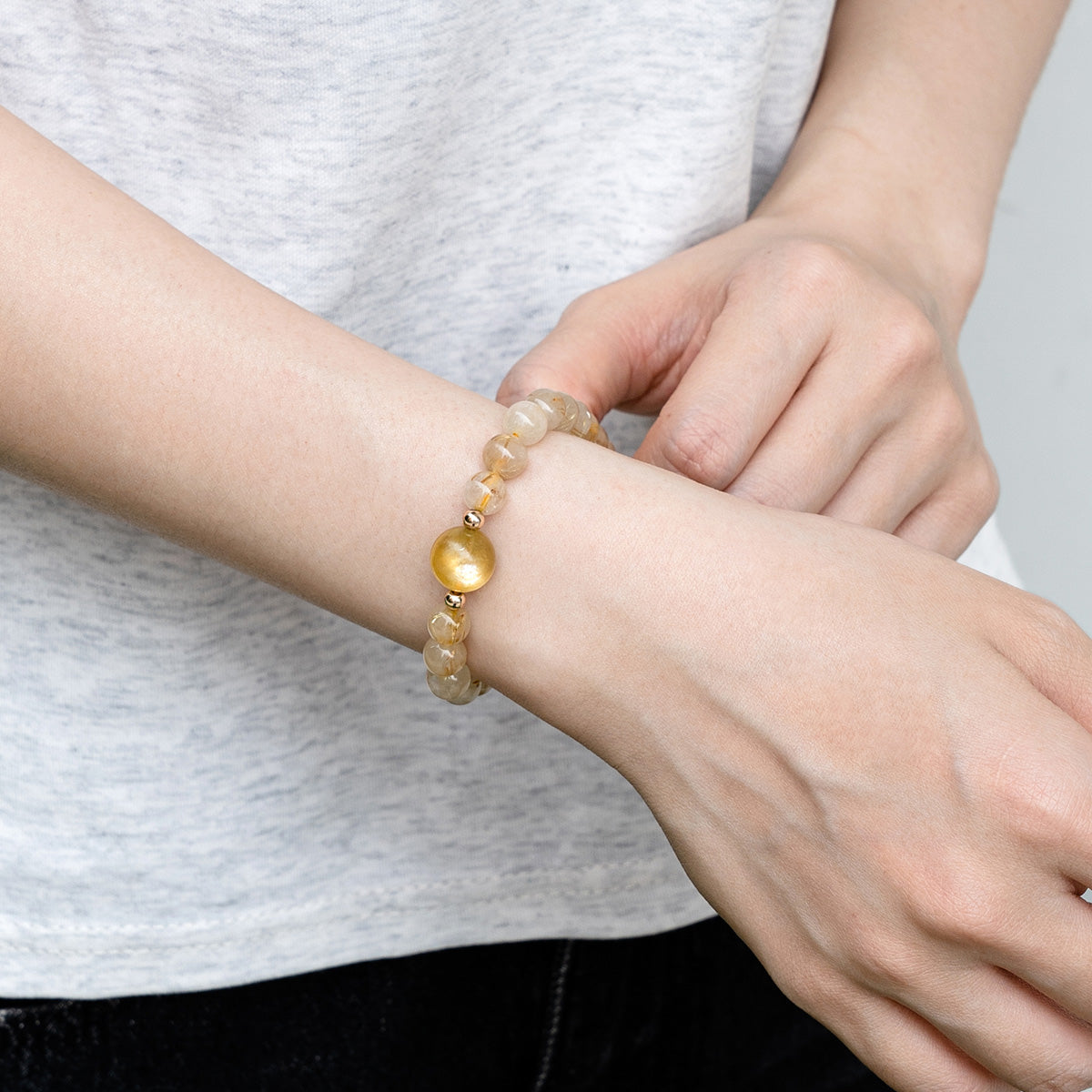 Golden Rutilated Quartz Bracelet