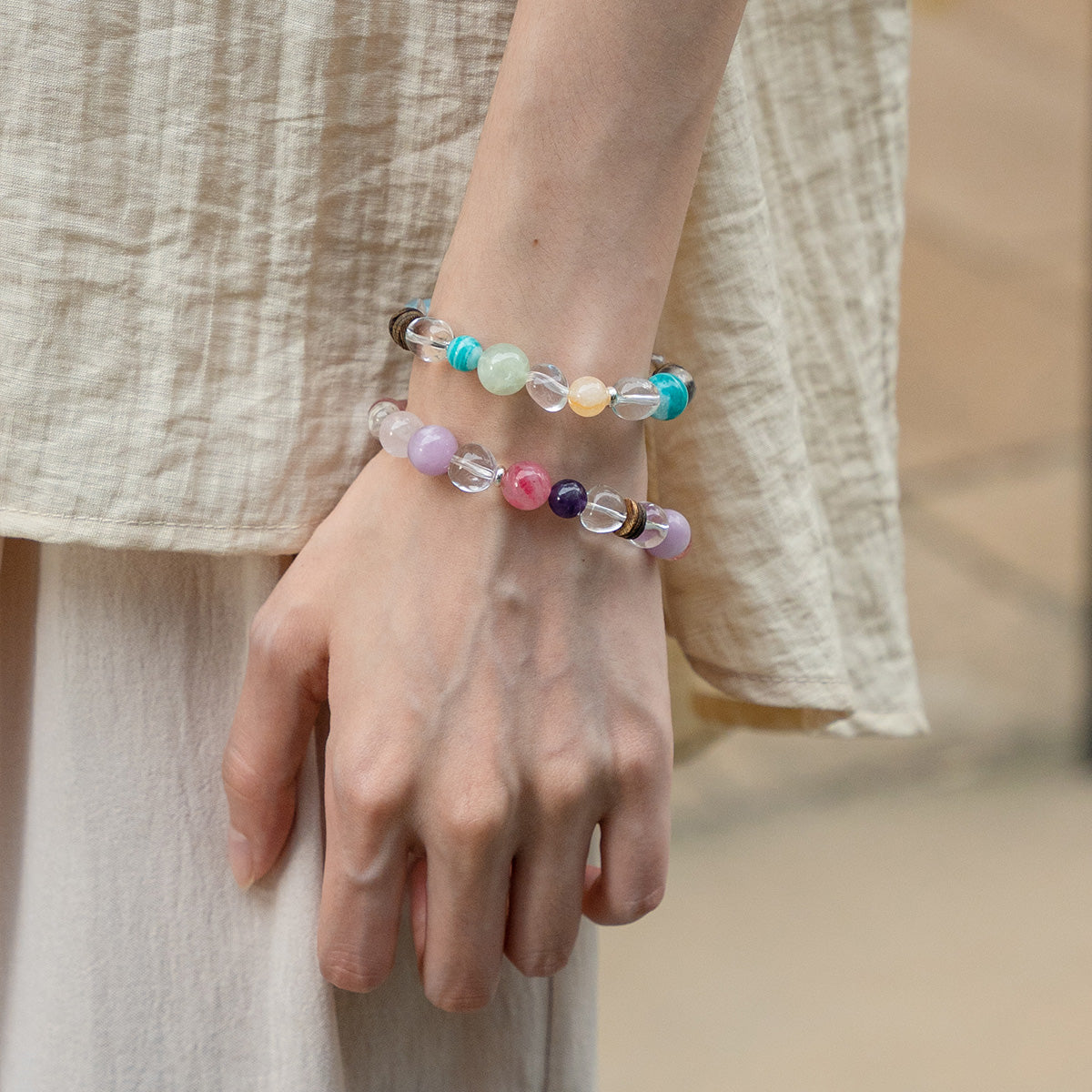 Rose Quartz & Agarwood Bracelet for Love Enhancement
