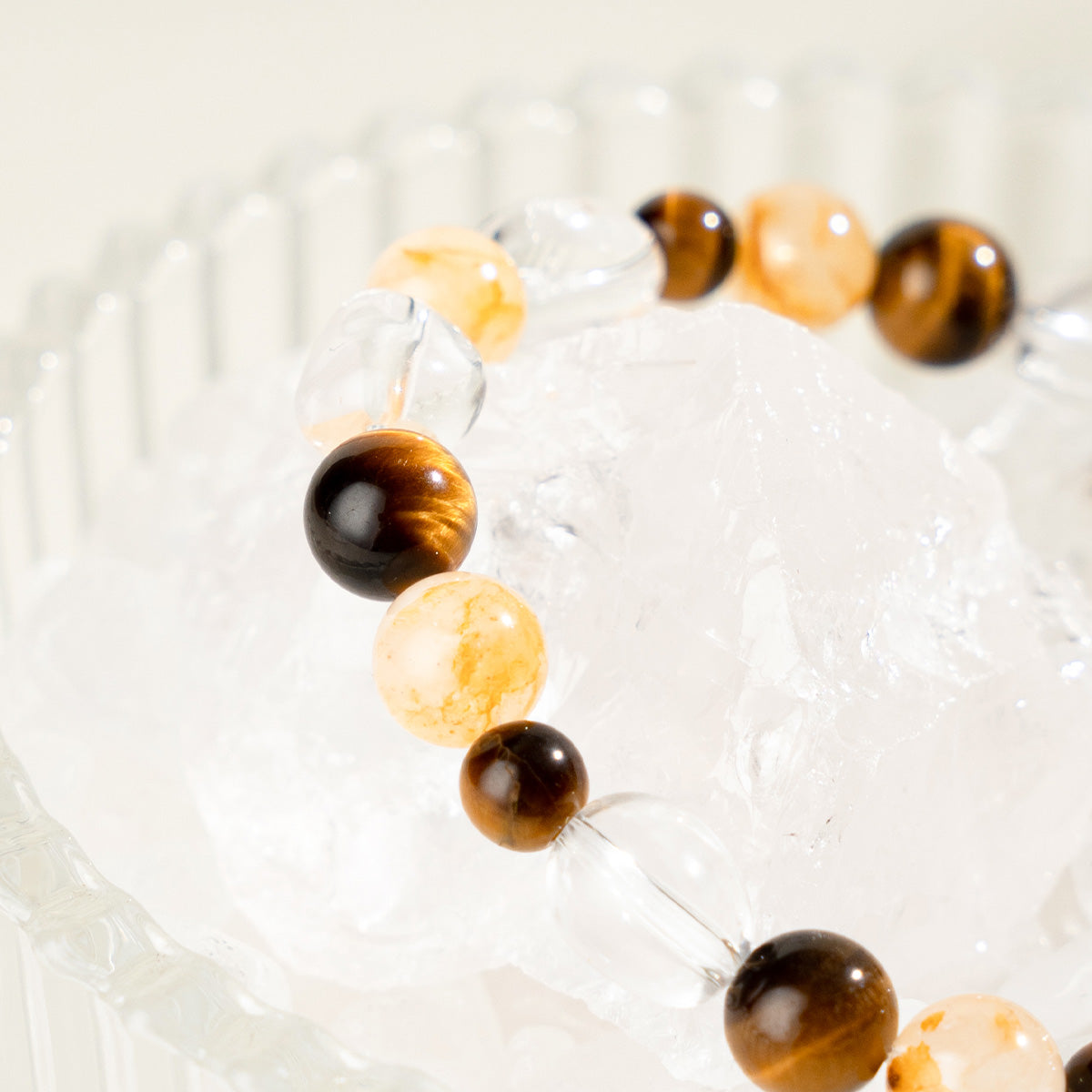 Golden Clarity Crystal Bracelet