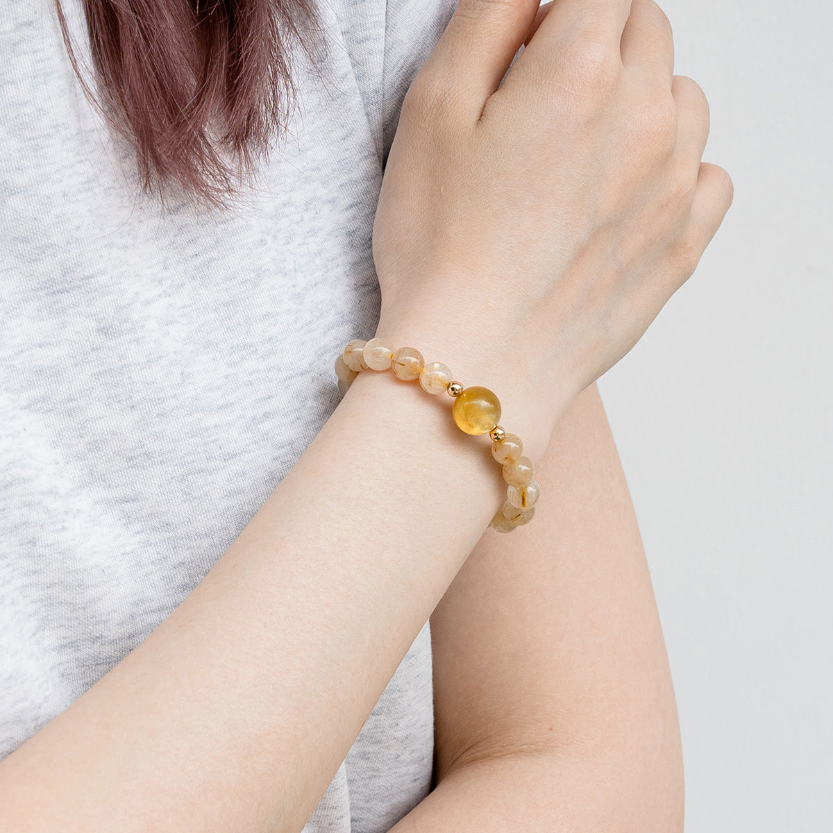Golden Rutilated Quartz Bracelet