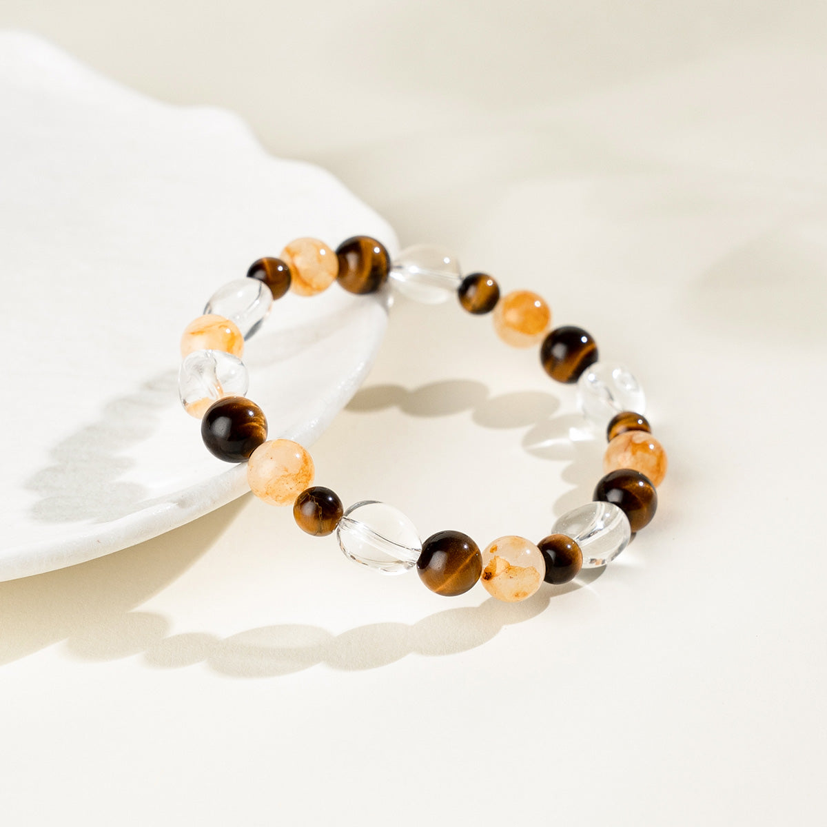 Golden Clarity Crystal Bracelet