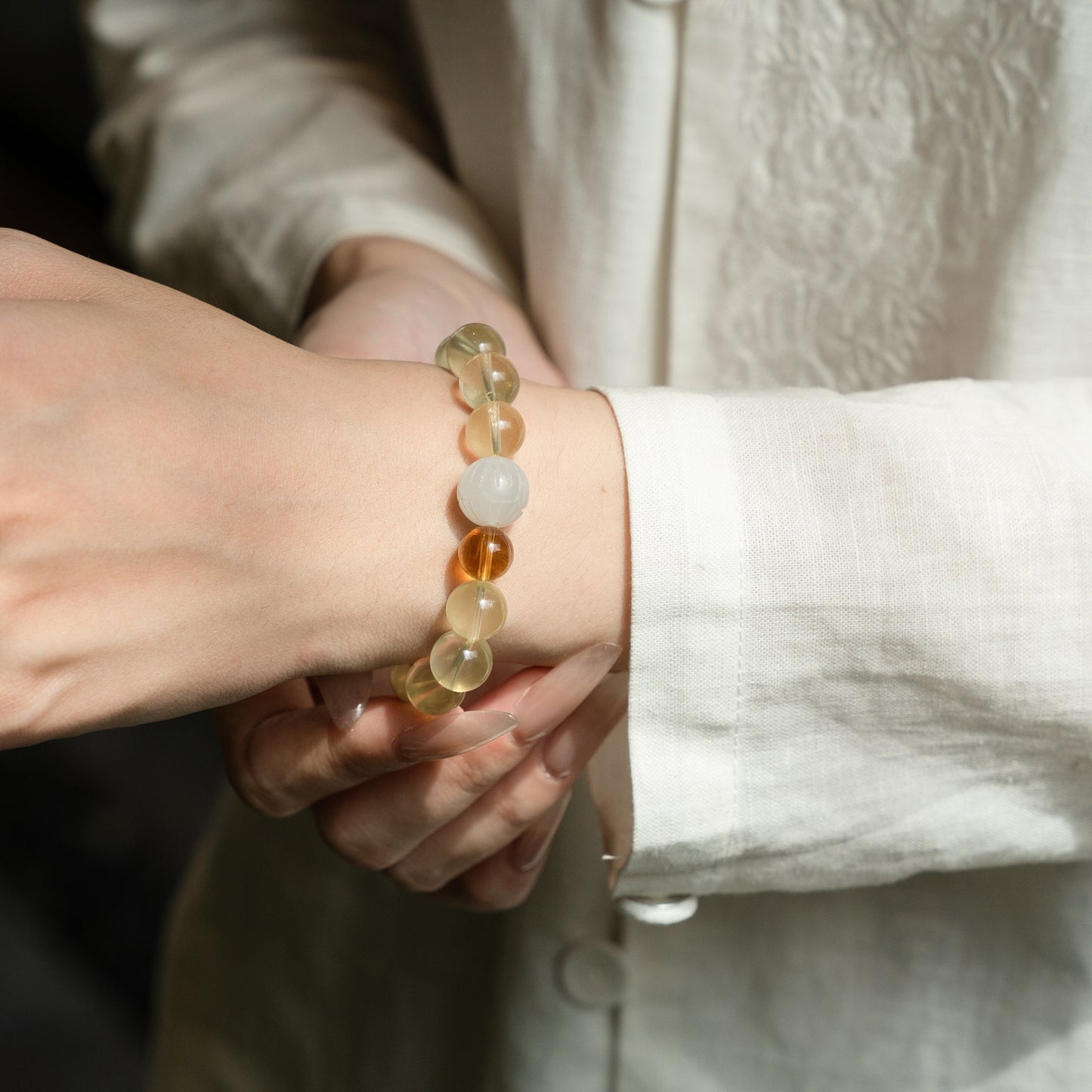 Harmony Glow Crystal Bracelet 10mm|Attract Wealth