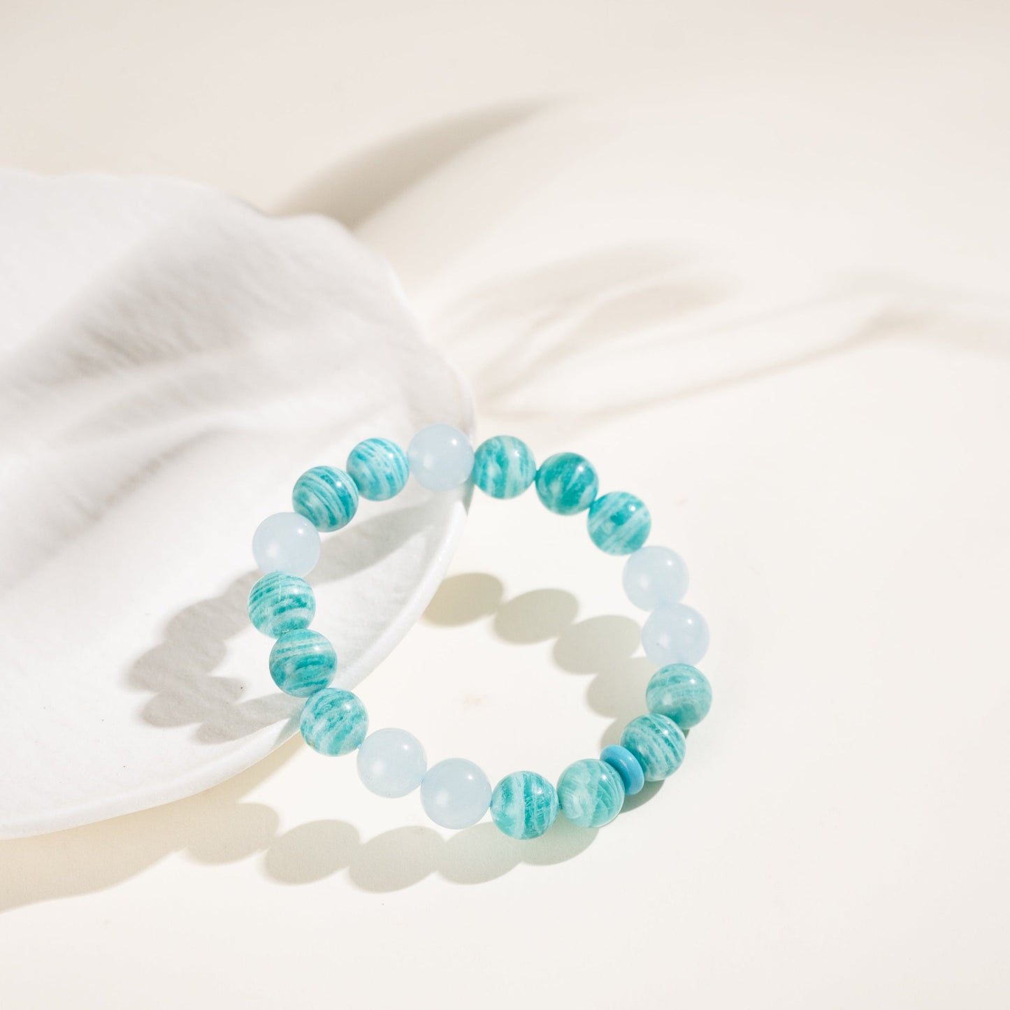 Amazonite Blue Chalcedony Crystal Bracelet