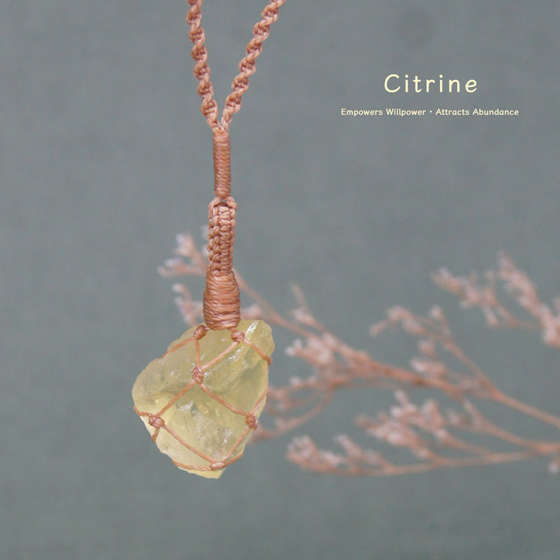 Natural Raw Crystal Irregular Pendant Necklace