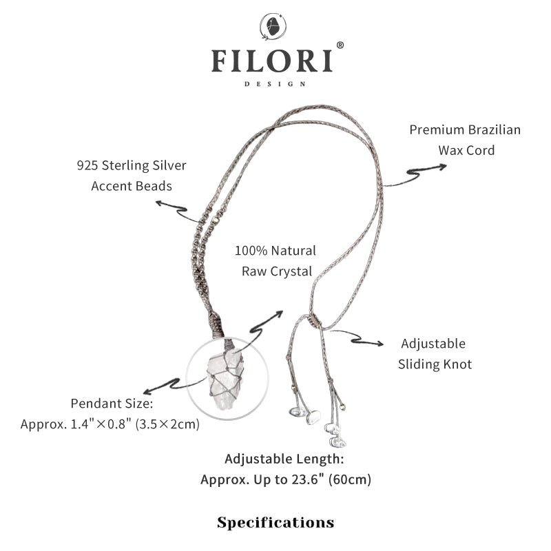 Natural Raw Crystal Irregular Pendant Necklace