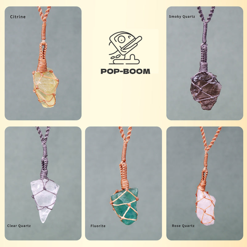 Natural Raw Crystal Irregular Pendant Necklace