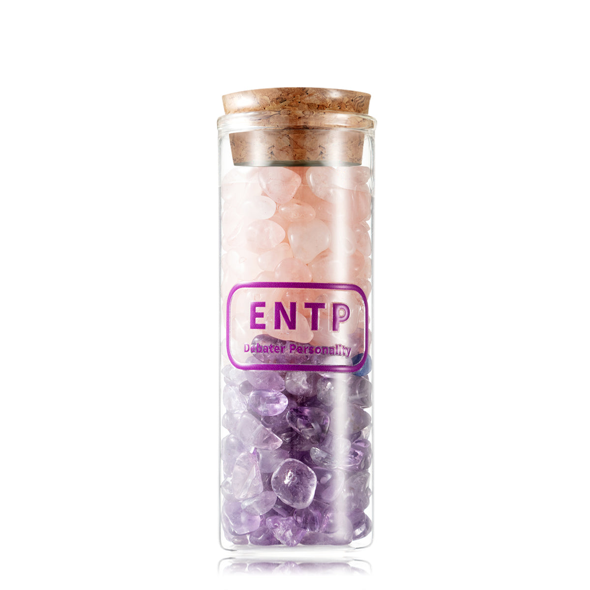 MBTI 16 Personality Exclusive Crystal Vial, Crystal Chip Storage Vial, Personalized Crystal Peripheral Decoration