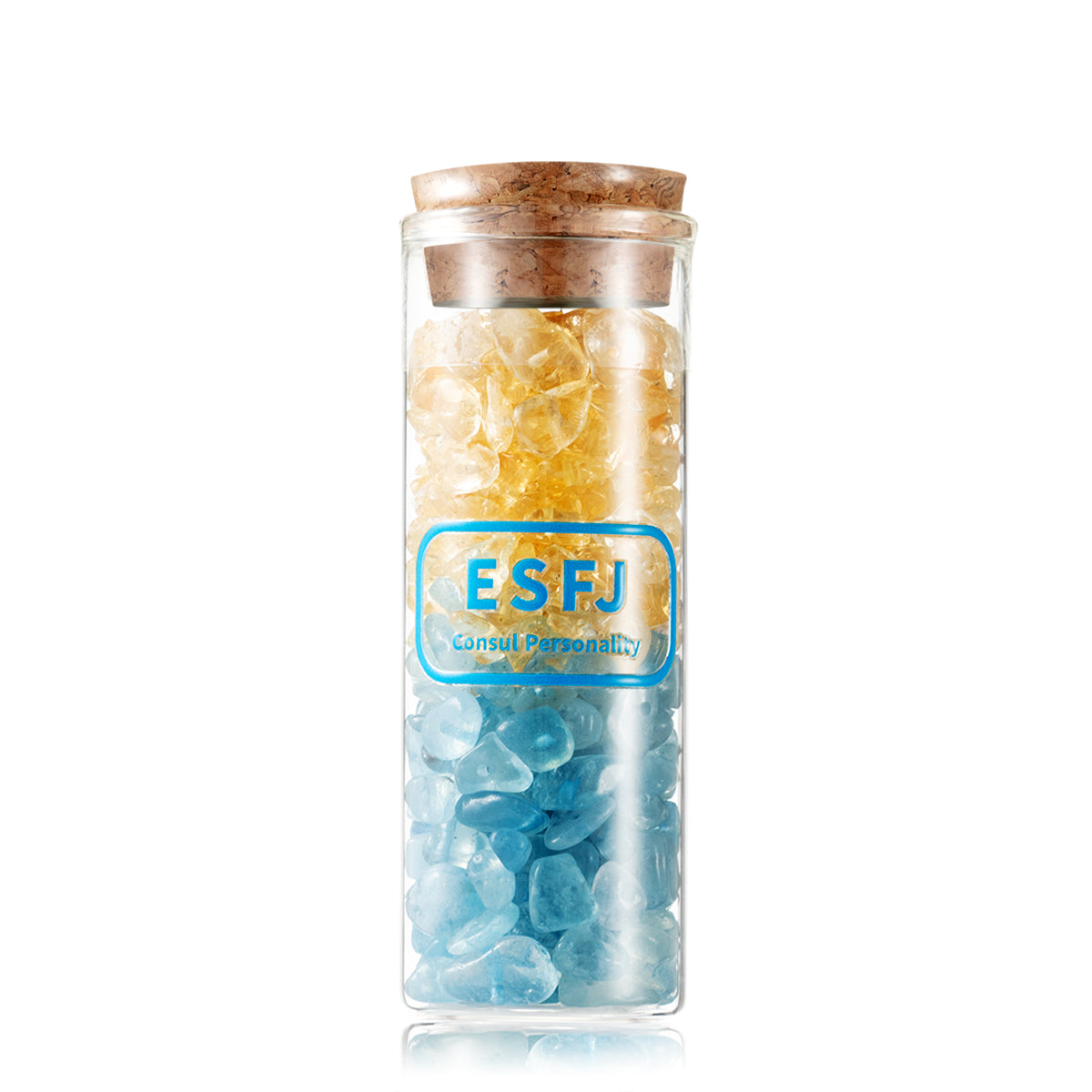 MBTI 16 Personality Exclusive Crystal Vial, Crystal Chip Storage Vial, Personalized Crystal Peripheral Decoration