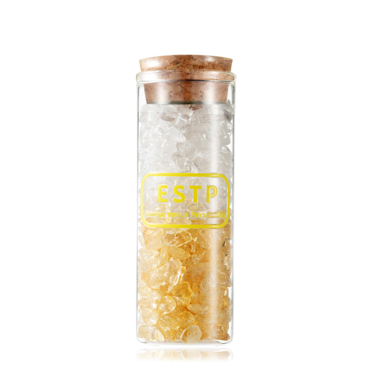 MBTI 16 Personality Exclusive Crystal Vial, Crystal Chip Storage Vial, Personalized Crystal Peripheral Decoration
