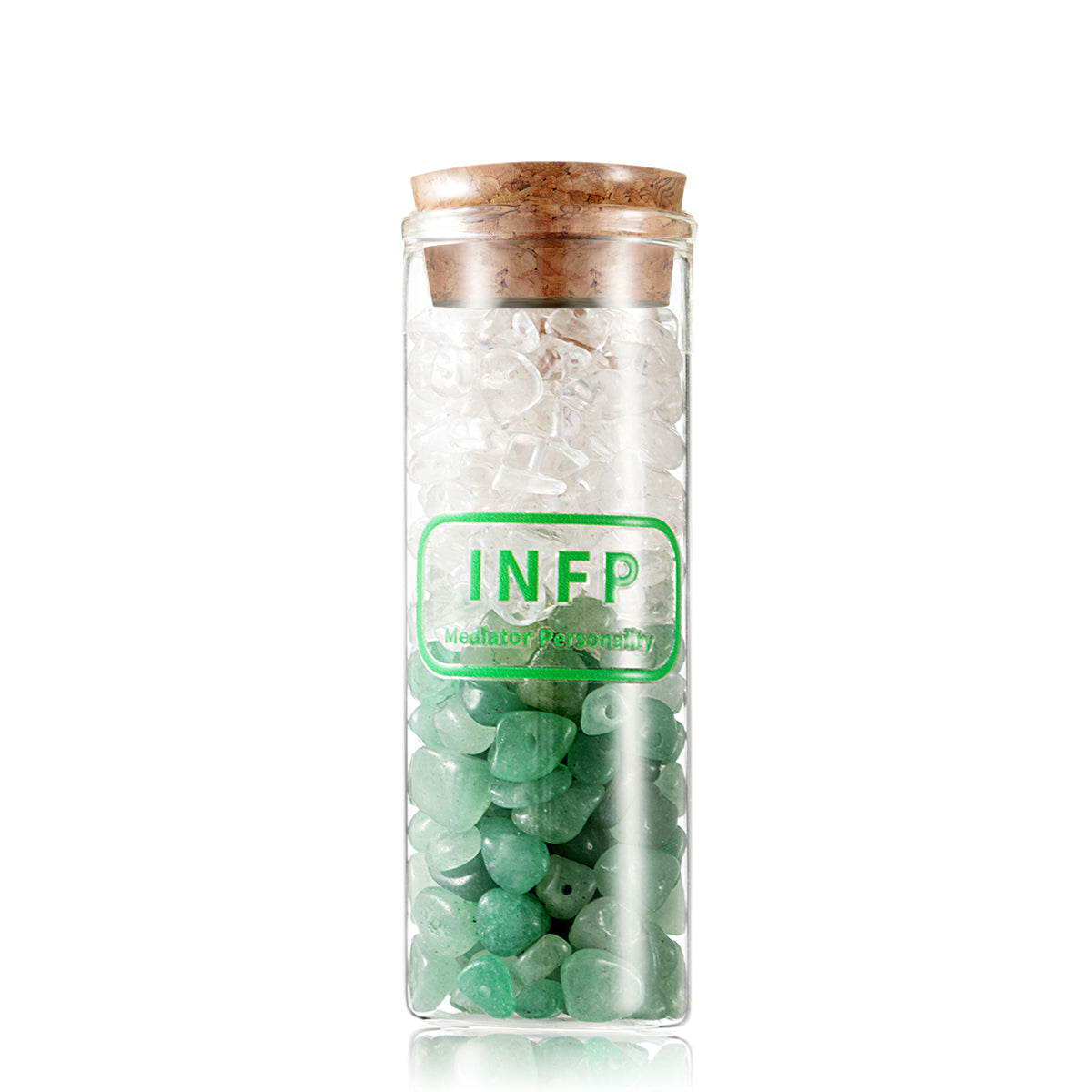 MBTI 16 Personality Exclusive Crystal Vial, Crystal Chip Storage Vial, Personalized Crystal Peripheral Decoration