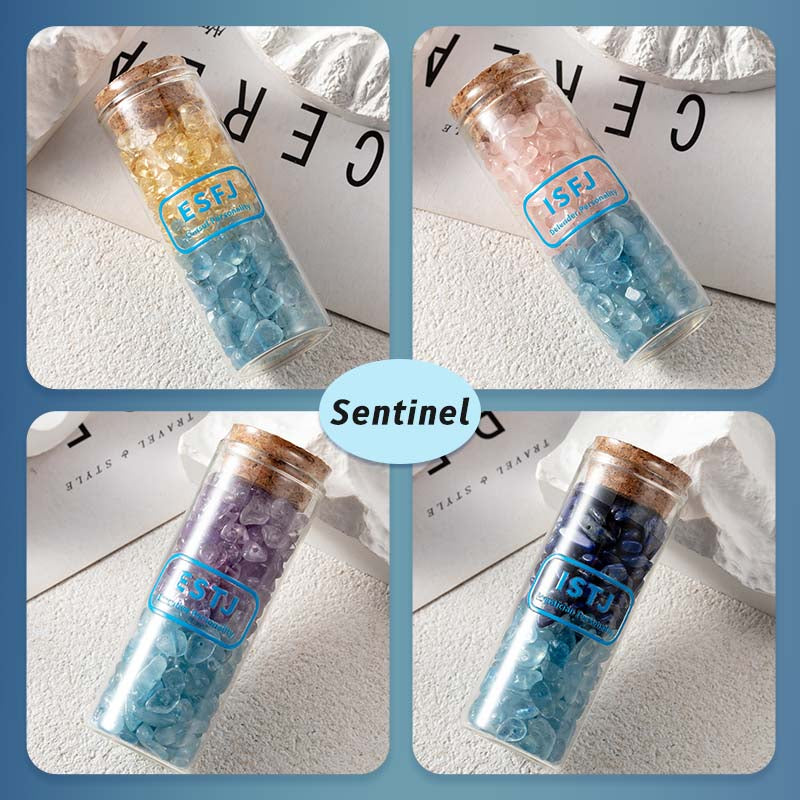 MBTI 16 Personality Exclusive Crystal Vial, Crystal Chip Storage Vial, Personalized Crystal Peripheral Decoration