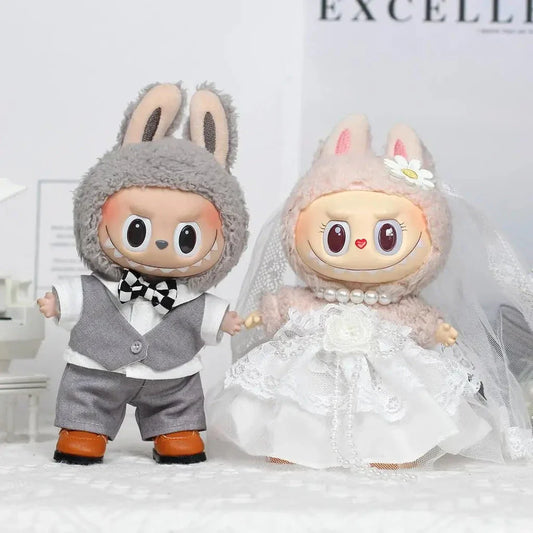 Handmade Wedding Marriage Couple Labubu Outfit