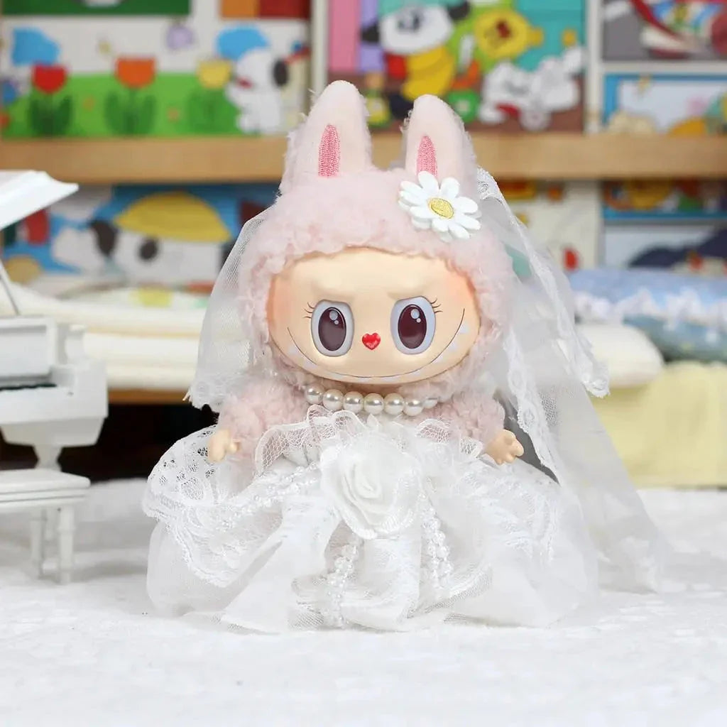 Handmade Wedding Marriage Couple Labubu Outfit