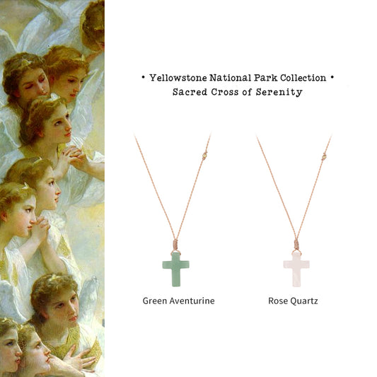 Natural Real Crystal Cross Pendant Necklace - Unisex & Couple Style